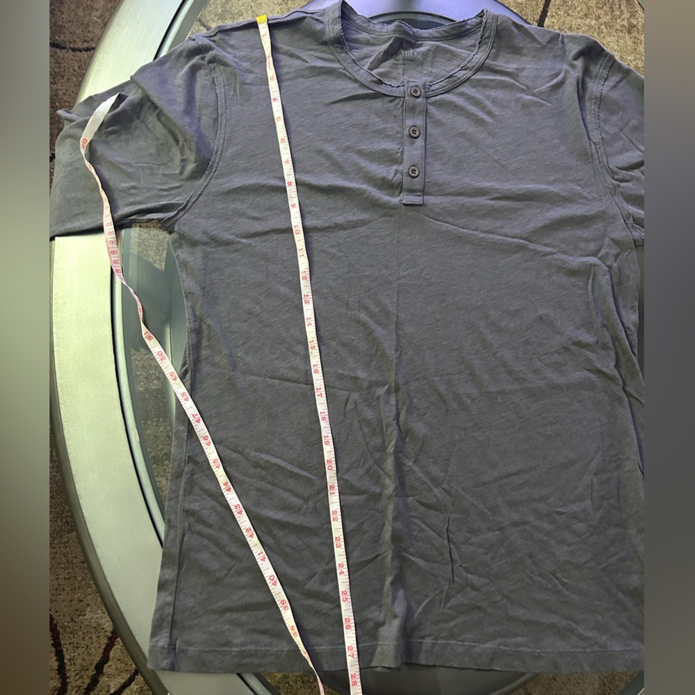 NWOT ALLSAINTS Regular Fit Long Sleeve Henley Shirt - Size Small - Picture 7 of 7